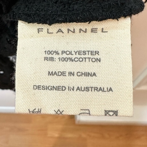 Flannel Black Lace  Transparent Dress Size 0 - Picture 5 of 6